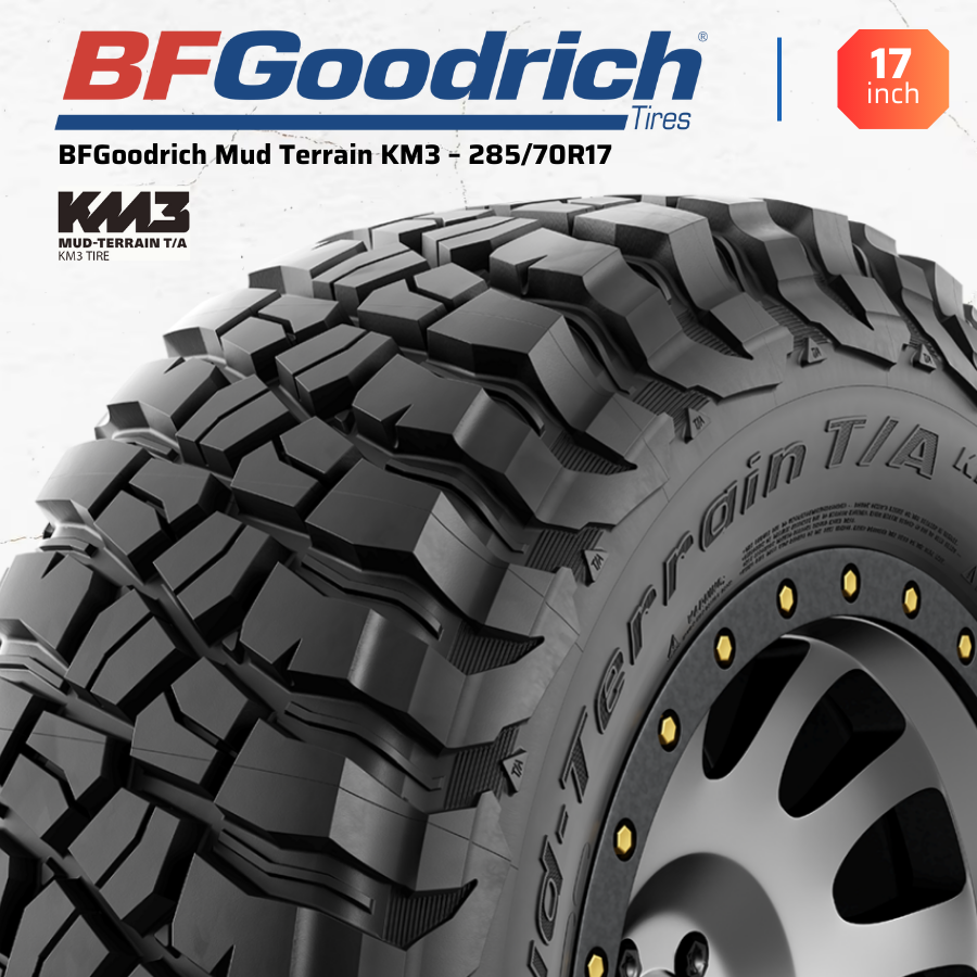 Lốp BFGoodrich Mud Terrain KM3 – 285/70R17 (Made in USA)